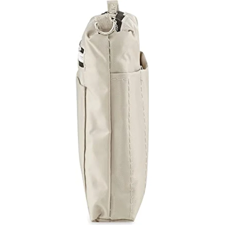 Picard Switchbag, Handtasche aus glänzendem Nylon, Beige mit Karabinerhaken und Schultergurt – Bild 5