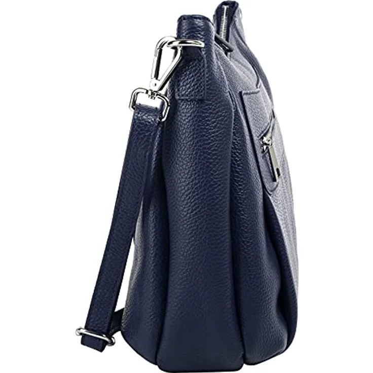 Samantha Look Umhängetasche, echt Leder, Made in Italy, mattes Finish, 7 Zoll Smartphonefach, braun – Bild 5