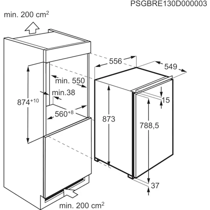 AEG Einbaukühlschrank 5000 TF50S882DS OptiSpace ermöglicht dir eine flexible Nutzung des Kühlraums – Bild 18