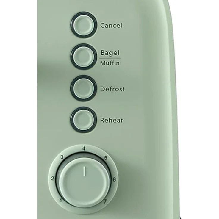 Buydeem DT640E 4 Slice Toaster, Cozy Greenish, mit dualer Steuerung und sieben automatischen Programmen für vielseitige Zubereitung – Bild 2