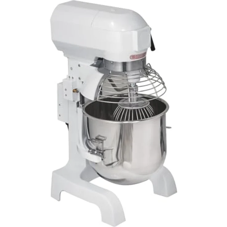 GastroHero Planetenrührwerk 30L, Teigknetmaschine mit 3 Geschwindigkeiten, Edelstahlkessel, inkl. Rührbesen und Knethaken – Bild 5