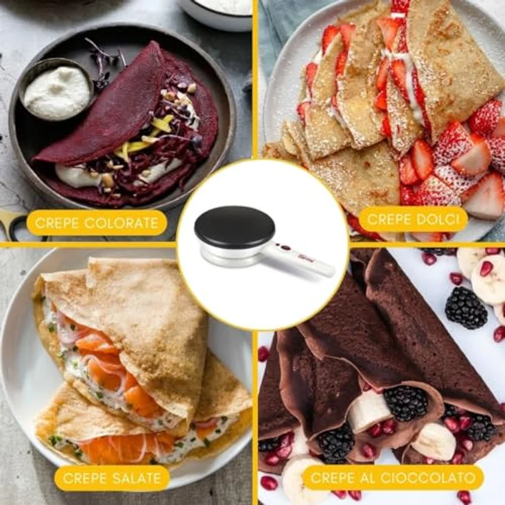Girmi TS3600 Crêpespfanne, 800 W, Gusseisen, Weiß – Bild 4