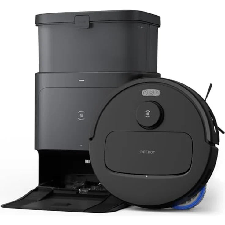 ECOVACS DEEBOT N30 PRO Omni Saugroboter mit Wischfunktion, 10.000 Pa Saugleistung, ZeroTangle 2.0-Technologie, TruEdge Kantenreinigung, 60℃ Heißwasser Wischmopp Reinigung, Schwarz – Bild 1