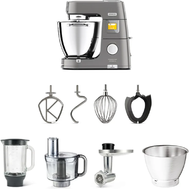 Kenwood KWL90.594SI Titanium Chef Patissier XL Küchenmaschine, 1400W, 5, 7L Schüssel, silber, Serie: Titanium Chef Patissier XL
 – Bild 1