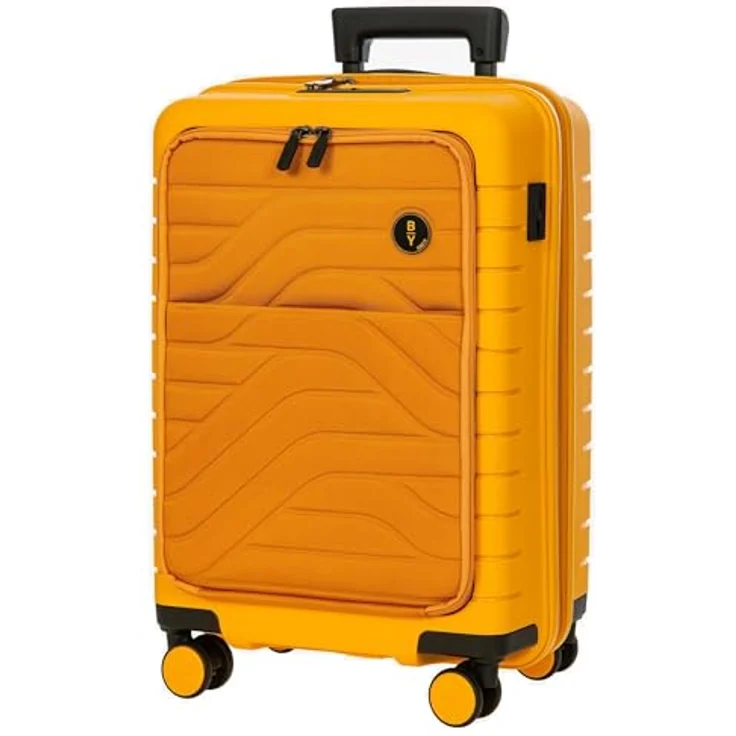 Brics by Ulisse - 4-Rollen-Kabinentrolley mit Vortasche 55 cm erw. USB Mango – Bild 2