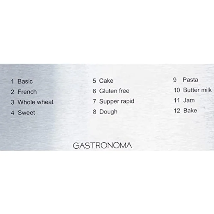 Gastronoma 18260001 Brotbackautomat, Brotbackmaschine 12 digitale Programme, automatisches Zutatenfach, für 1350 Gramm Brotlaibe, Sichtfenster, 13 Stunden Verzögerungs Timer, 60 Min Warmhaltefunktion – Bild 5