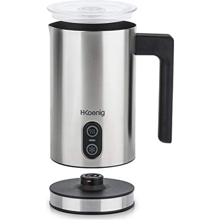 H.Koenig Elektrischer Milchaufschäumer MLK8 - Edelstahl - 0,24L -cremiger Kalt- oder Heißschaum - Antihaftbeschichtung - automatische Abschaltung - ideal für Kaffee, heiße Schokolade, Cappuccino, Milc – Bild 3