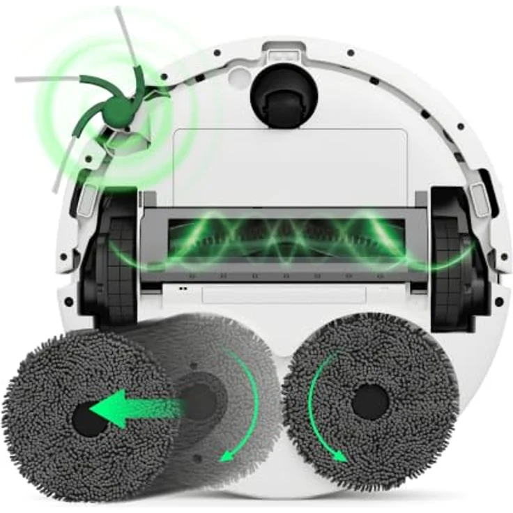 iRobot Roomba Combo Plus 575, Roboter Staubsauger mit 25.000 Pa Saugleistung, Wischfunktion und selbstreinigender Station, Weiß – Bild 4