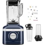 KitchenAid Standmixer K400 Artisan, 1.200 Watt Leistung, Glasbehäter, inkl. 500 ml Mitnahmebehälter, blau