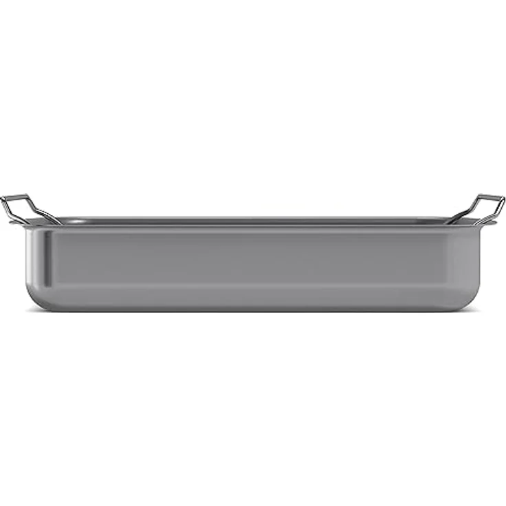 Eva Solo Professionell Bräter mit Rost 30x22 cm, keramische Slip-Let®-Antihaftbeschichtung, grau – Bild 3