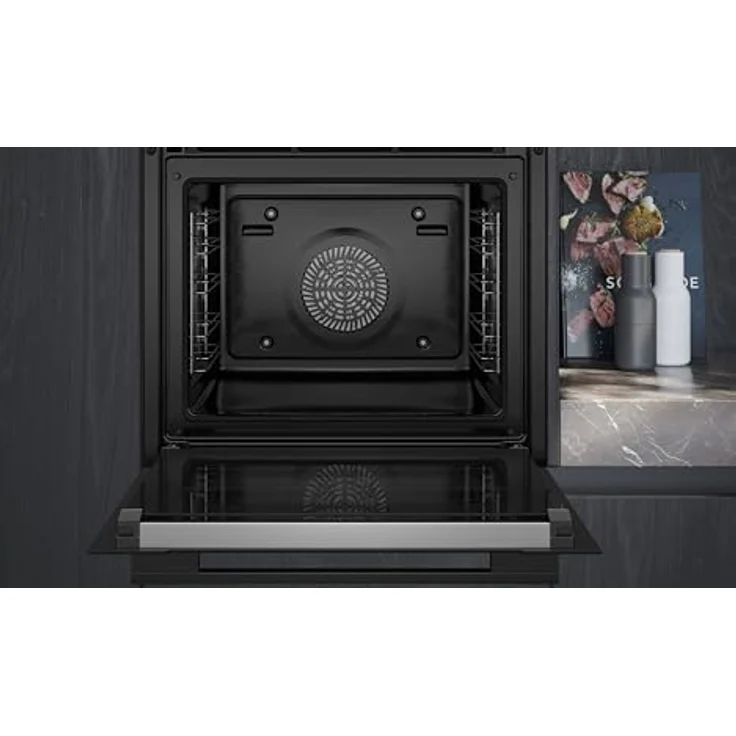 SIEMENS HB778G3B1,Q700 Smarter Einbau-Backofen, 60 x 60 cm, Made in Germany, Pyrolyse & Hydrolyse Selbstreinigung, Bratenthermometer, Air Fry, Farbiger Touchscreen, 4D Heißluft, Schwarz - Preisvergleich – Bild 3