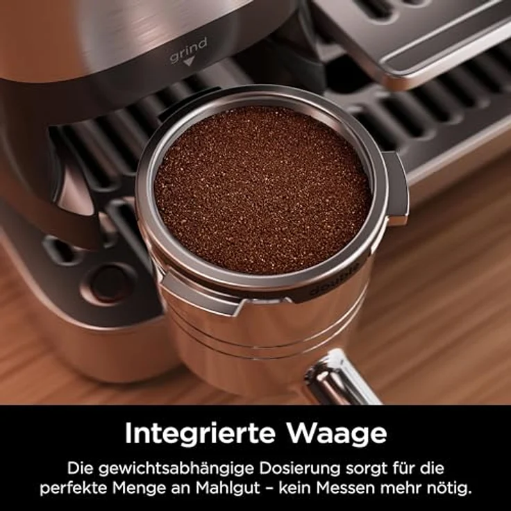NINJA Luxe Cafe ES701EU, Siebträgermaschine mit integriertem Mahlwerk, 13 Espresso-Arten, 5 Schaumvoreinstellungen, automatischer Tamper und Reinigung – Bild 4