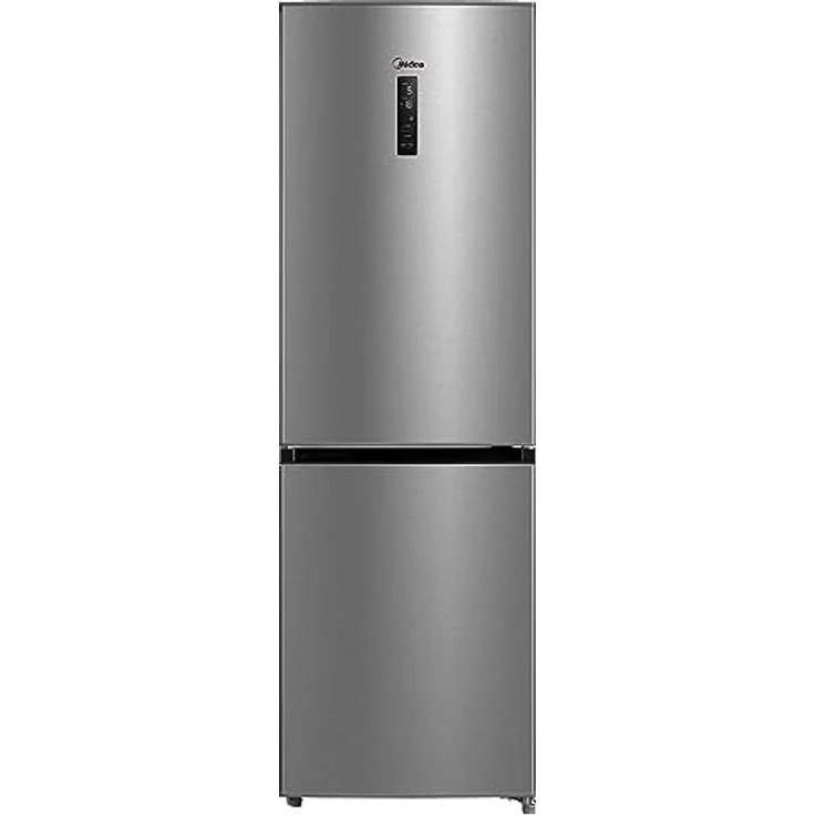 Midea MERB345MGC02 Kühl-/Gefrierkombination/No Frost/185 cm hoch / 59,5 cm breit /70 cm tiefe/171 kWh/Jahr/216 L Kühlteil/ 122 L Gefrierteil/Twin Control/mit Chiller Box, Front Inox – Bild 1