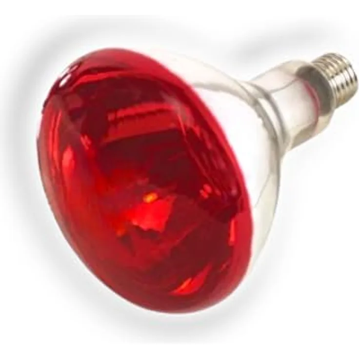 Kerbl Infrarotlampe für Tiere, spritzwassergeschützt, 150 W, rot, 5000 Betriebsstunden