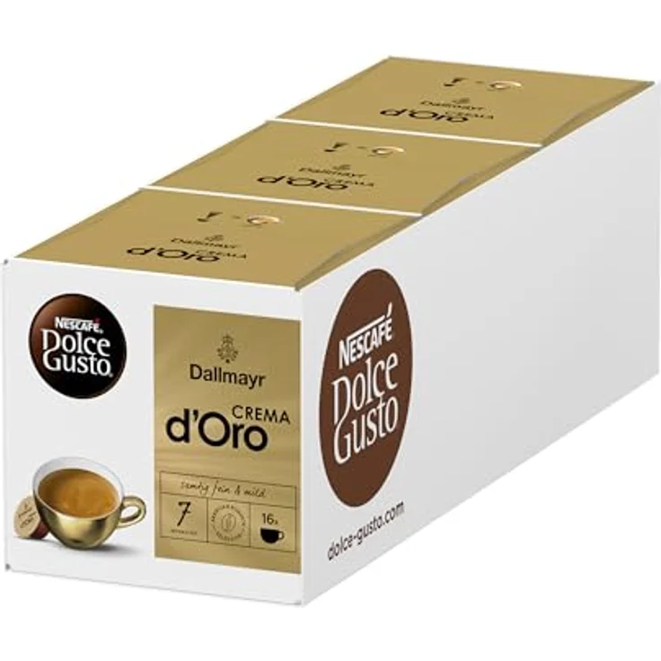 Nescafé Dolce Gusto Dallmayr Crema d´Oro, Kaffee, Kaffeekapsel, 3er Pack, 3 x 16 Kapseln – Bild 2
