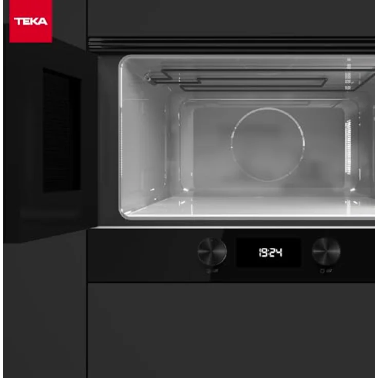 TEKA ML 8220 BIS L Einbau-Mikrowelle mit Grill, schwarzes Glas, 22 l Fassungsvermögen, 5 Leistungsstufen, 850 W, 9 Menüs, Innenkeramik, 2 Display-Fernbedienungen – Bild 5