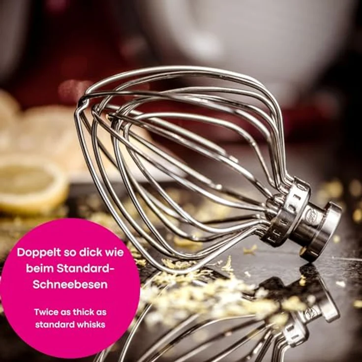 Kitty Professional Schneebesen-Rührelement - Kompatibel mit KitchenAid 4,3 & 4,8L - Edelstahl, robust und effizient - für KitchenAid Küchenmaschinen 4,3L und 4,8L – Bild 6