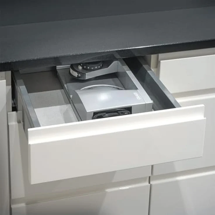 Graef MYtiny Klappallesschneider170W Wellenschliffm. eisenglimmergrau, Aufschnittmaschine, Silber – Bild 6