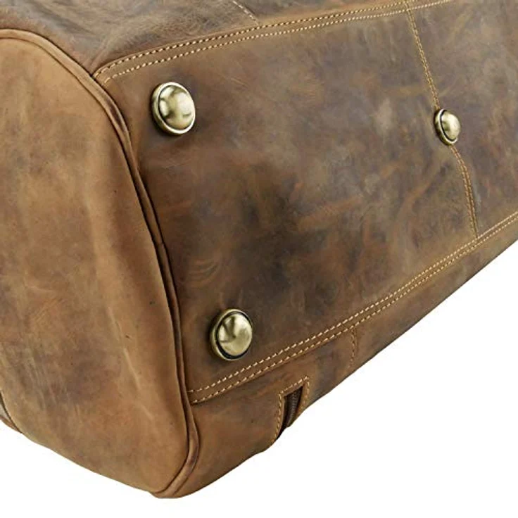 Greenburry Vintage Reisetasche, 50 cm aus 100% Leder in braun, ideal für Reisen – Bild 3