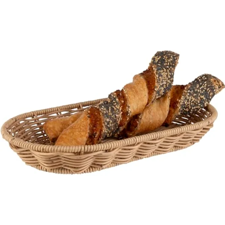 APS Brotkorb Korb oval „COVE“, beige, 28 x 16 cm, aus Polypropylen, stapelbar und spülmaschinengeeignet – Bild 2