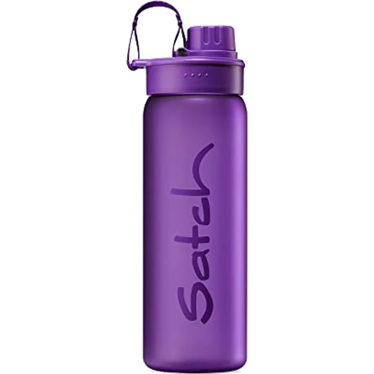 satch Sport Trinkflasche BPA frei 650 ml, Auslaufsicher und Kohlensäure geeignet, für Sport- und Erfrischungsgetränke Purple