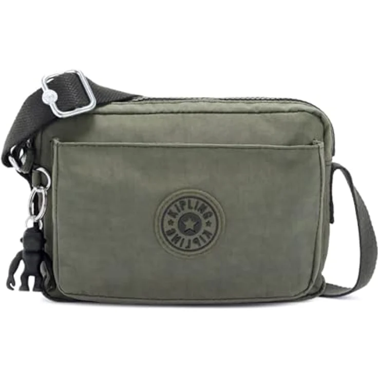KIPLING Umhängetasche Basic Abanu Crossbody S, grüne Umhängetasche mit vielen Zipperfächern, 20 cm x 13 cm x 4 cm, verstellbarer Schulterriemen – Bild 1