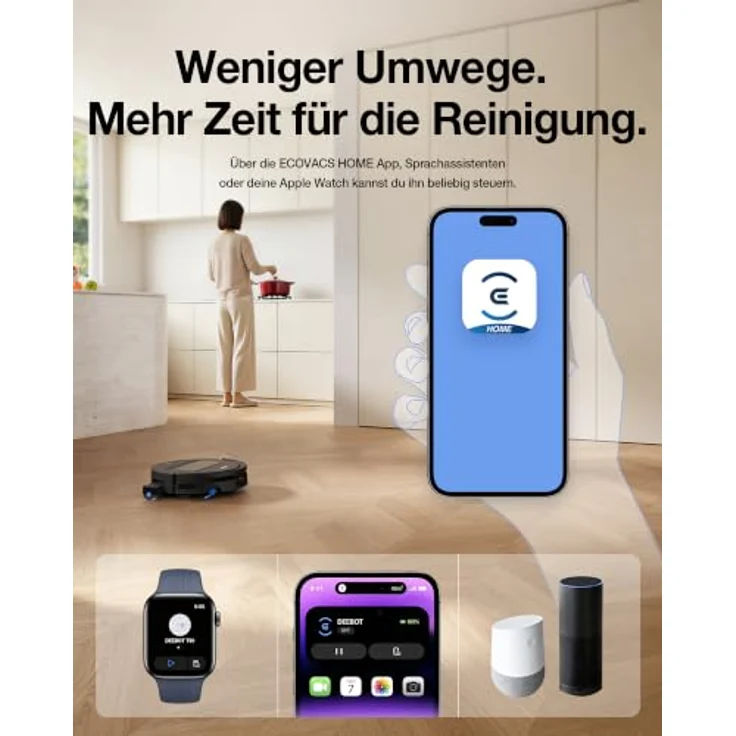 Ecovacs Deebot T90 Max Pro Omni EU, Roboter Staubsauger mit OZMO ROLLER 3.0 und TruEdge 3.0 Kantenreinigung – Bild 9