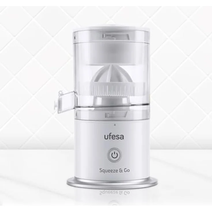 UFESA Squeeze & Go White, kabelloser Entsafter mit USB-Aufladung, 220ml Fassungsvermögen, BPA-frei – Bild 2