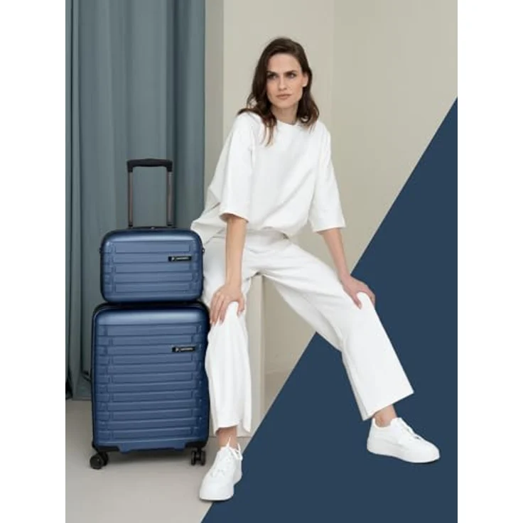 Pactastic Collection 04 THE CABIN, Kabinentrolley S 55 cm mit Dehnfalte, 4 Rollen, Blau, (40 l, Handgepäck bis 50 l) – Bild 9
