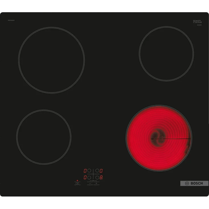 BOSCH Elektro-Kochfeld PKE61RAA2E, 60 cm, Schwarz, 9 Leistungsstufen, Kindersicherung – Bild 1