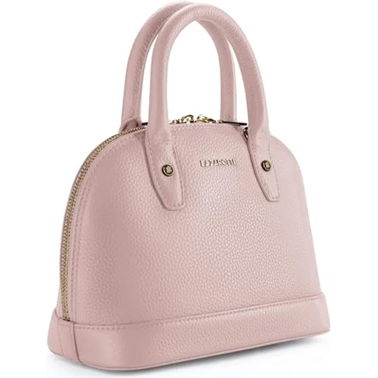 Lazarotti Bologna Leather Handtasche, Crossbody Tasche aus 100% Leder, pink, 24 cm x 11.5 cm x 19 cm – Bild 1