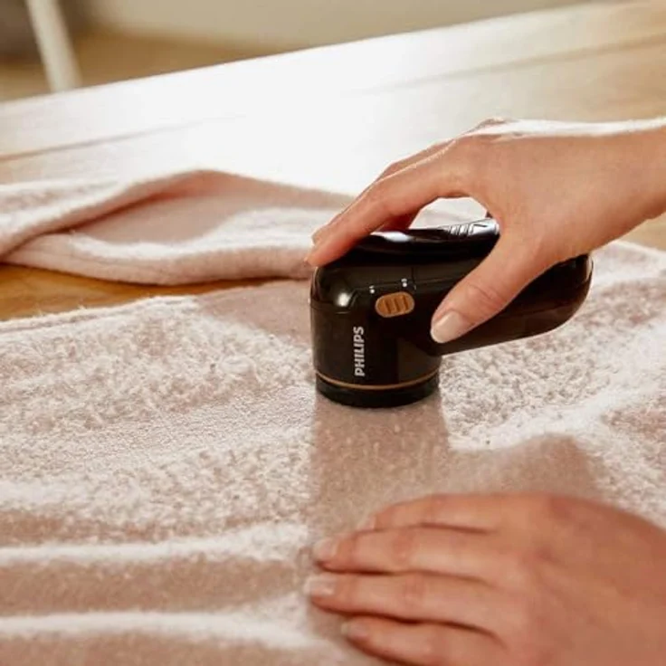 Philips Antipilling, Rasierer für alle Textilien, für Pulls & Decken wie neu, Schwarz und Gold/Rosé – Bild 2