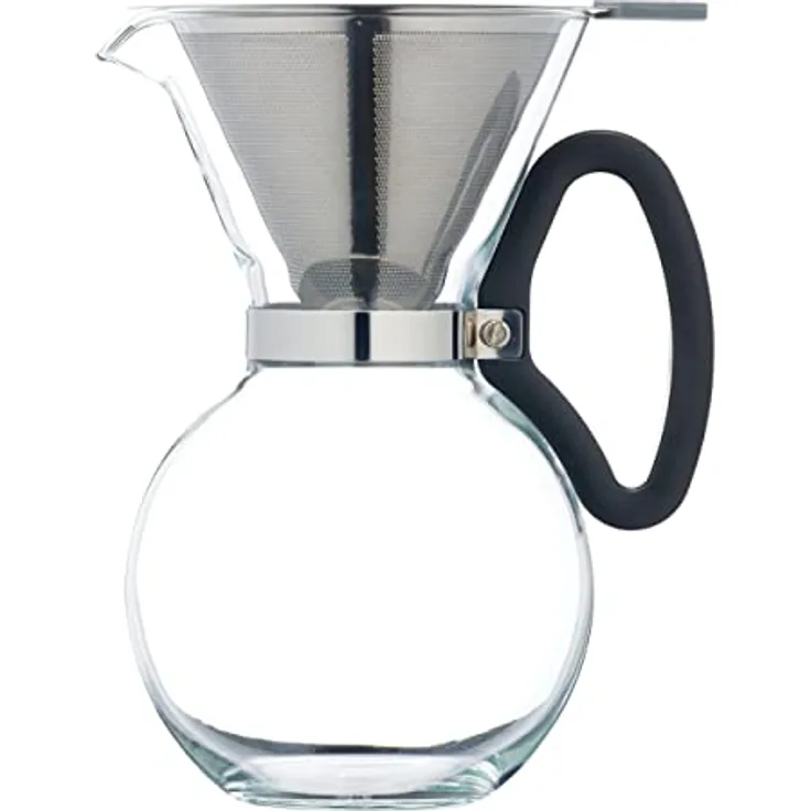 La Cafetière 1,1 Liter Slow Brew Manuelle Tropfkaffeemaschine, Edelstahlfilter, 8-Tassen-Kapazität aus hitzebeständigem Borosilikatglas