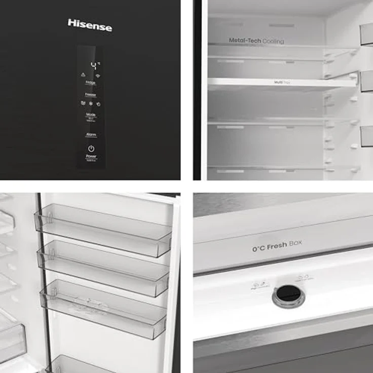 HISENSE RB5P410SAFC Kühlgefrierkombination, 413 l, Energieeffizienzklasse C, 2030 mm hoch, Schwarz – Bild 12