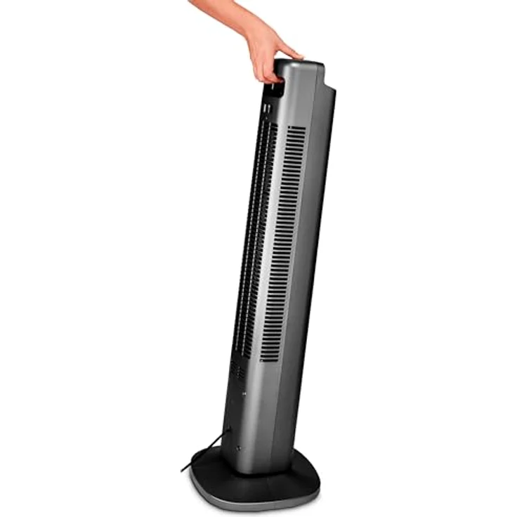 MEDION P15 TF Turmventilator (MD10809) mit Fernbedienung (5 Geschwindigkeitsstufen, leiser Schlafmodus, 45 Watt Leistung, Automatische 80° horizontale Oszillation, LED Display, Anthrazit – Bild 4