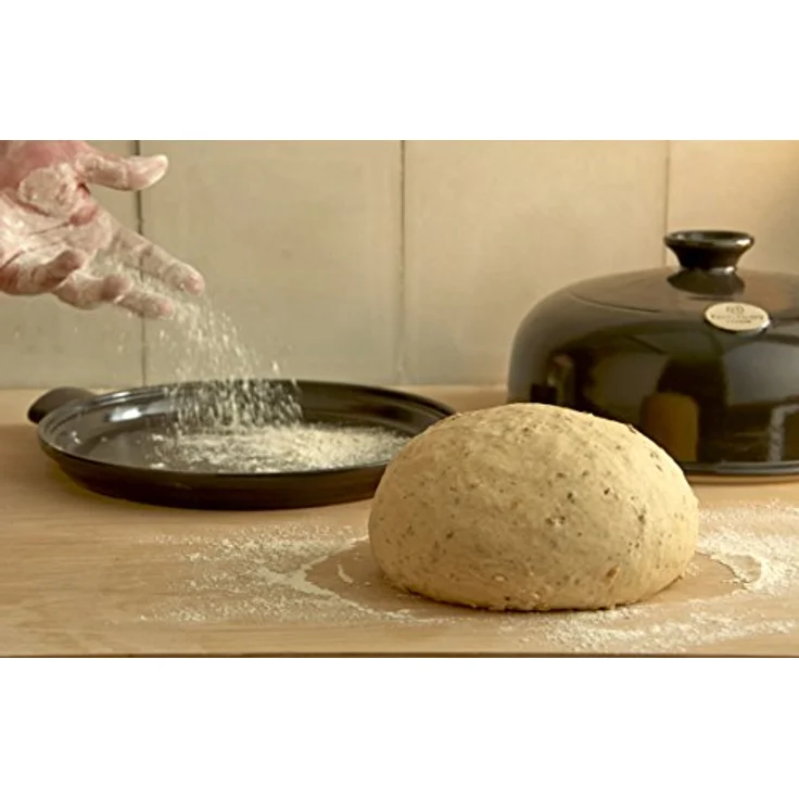 Emile Henry ? Brotform aus Keramik, 33,5 x 28,5 x 16,5 cm Kohle – Bild 7