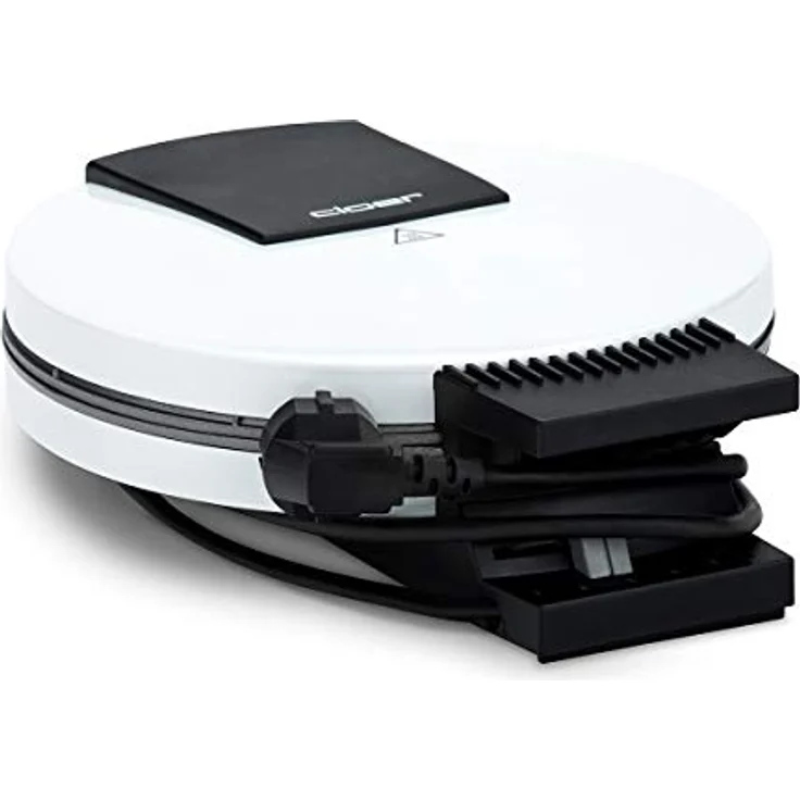 Cloer 120 Waffeleisen für klassische Waffeln im XXL Format, Waffelgröße 19,5 cm, 1200 Watt, Backampel, Stahl, weiß – Bild 6