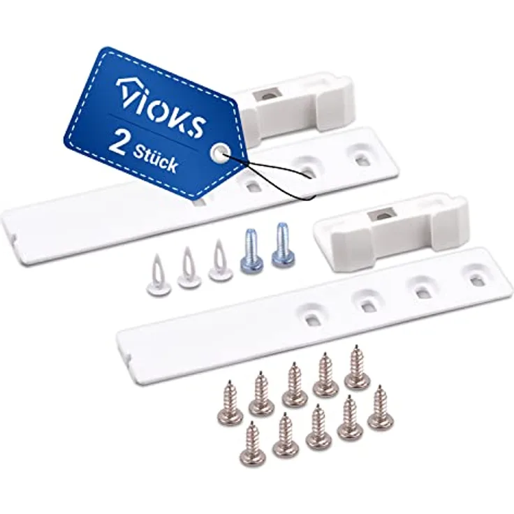 VIOKS Kühlschrank Zubehör Ersatz für Liebherr 9086322-2x Schleppscharnier Kühlschrank mit Gleitschiene Kunststoff - Tür Montage Set