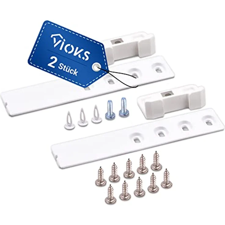 VIOKS Kühlschrank Zubehör Ersatz für Liebherr 9086322-2x Schleppscharnier Kühlschrank mit Gleitschiene Kunststoff - Tür Montage Set – Bild 1