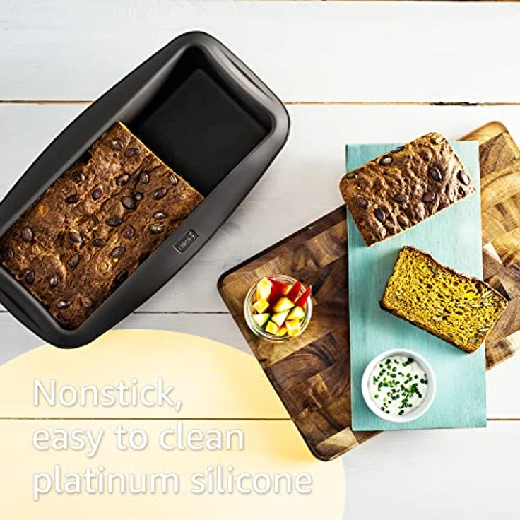 Lurch FlexiForm Kastenform, Brotbackform aus 100% BPA-freiem Platin-Silikon, Braun, 30 x 11,5 cm – Bild 5