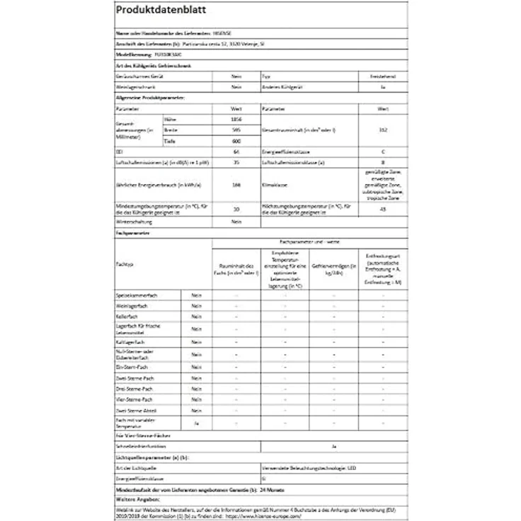 HISENSE FU310K3AIC, Gefrierschrank mit 312 l Volumen, 1856 mm hoch, ConnectLife, freistehend, Boden-Kühlsystem – Bild 10