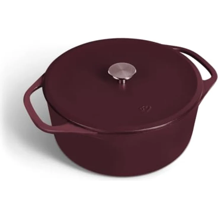 Springlane Bräter »Clara«, Gusseisen, Cocotte mit Deckel & Rezeptheft, Rot, rund, 28 cm, 6 l – Bild 4
