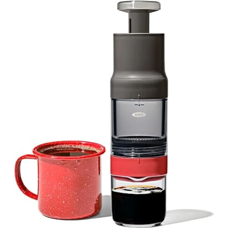 OXO Outdoor Rapid Brewer, tragbarer Kaffeebereiter mit Edelstahlfilter und Reisetasche, brüht in 5 Minuten heiß oder kalt – Bild 1