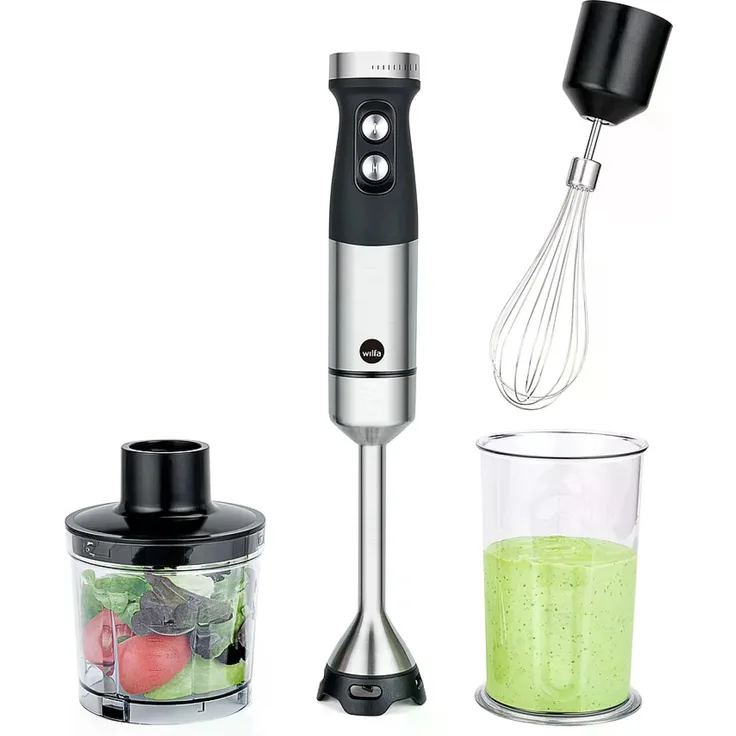 Wilfa FUSION 1000, Pürierstab mit 1000 W Leistung, 0,7 l, kratzfestem Mixstab, Schwarz, Stahl
