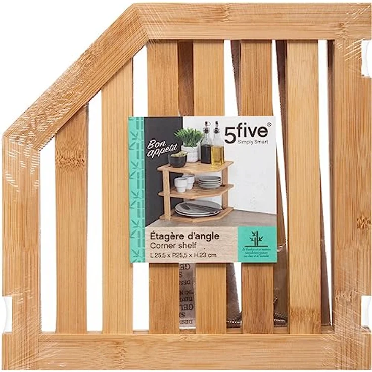 5five Simply Smart Küchenregal für Gewürze, 3 Ebenen, Bambusständer - 5five Simple Smart – Bild 4