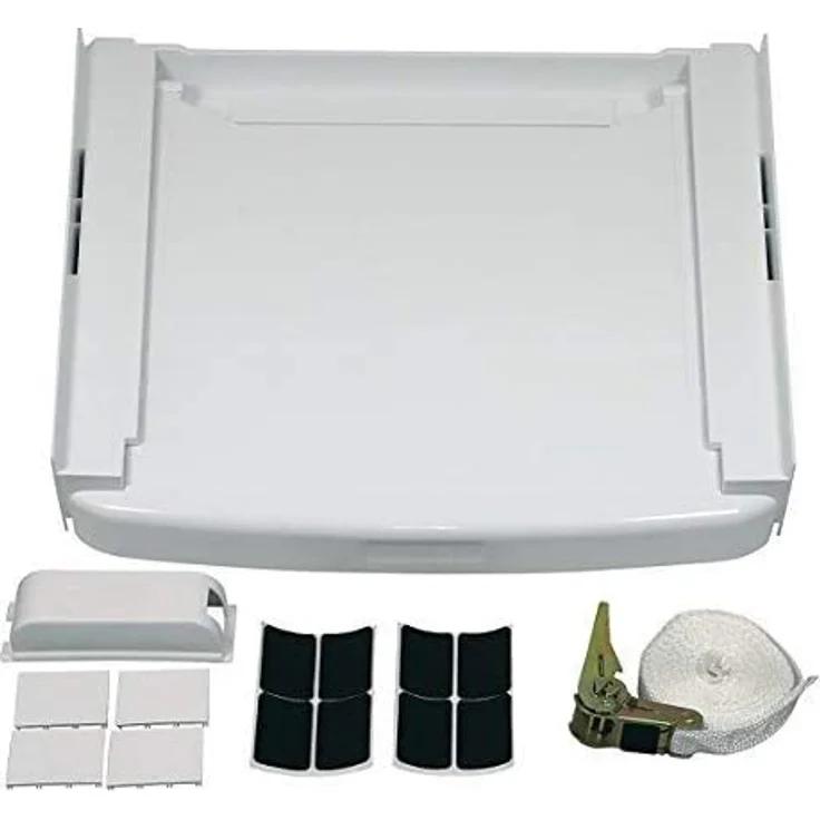 Wpro SKP101, Wäschetrockner-Verbindungssatz, Maße 600 x 600 mm, mit Ablage und Wäscheleine – Bild 3