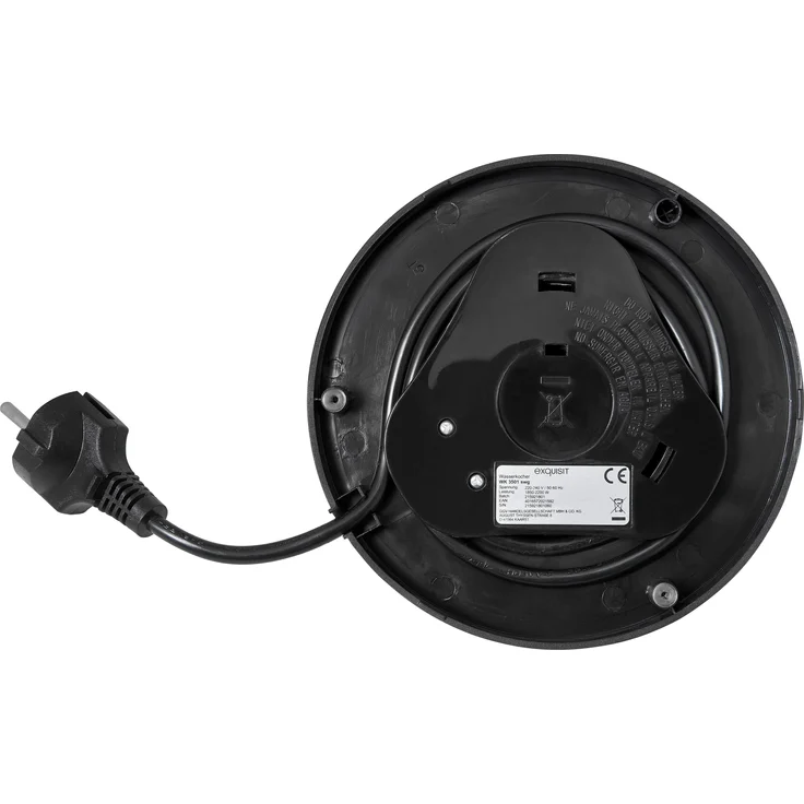 Exquisit WK 3501 swg Glas-Wasserkocher-Innenbeleuchtung - 2 Liter Fassungsvermögen - 2200 Watt-Edelstahlverzierung, 2 liters, schwarz – Bild 8