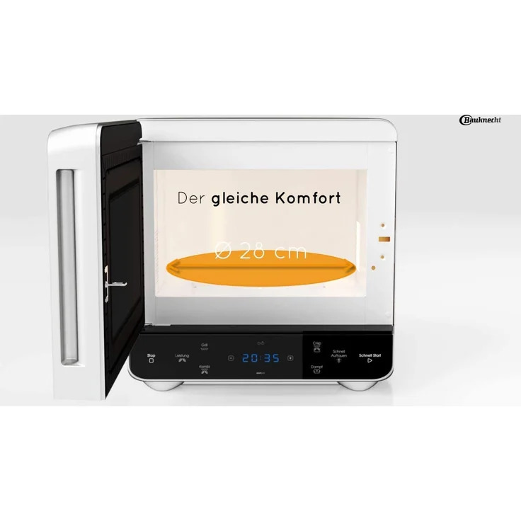 Bauknecht MW 39 WSL Mikrowelle mit Grill, Standgerät, 700 Watt, 13 Liter Garraum, Einbaugerät, Auftauen, Dampfgaren – Bild 4