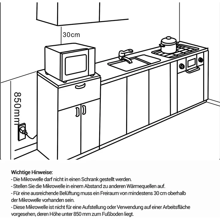 Bauknecht MW 39 WSL Mikrowelle mit Grill, Standgerät, 700 Watt, 13 Liter Garraum, Einbaugerät, Auftauen, Dampfgaren – Bild 7
