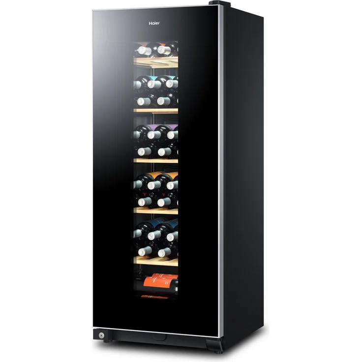 Haier WS59GAE Weinkühlschrank, freistehend, schwarz, 59 Flaschen, 1 Temperaturzone, LED, Breite 50 cm, Energieklasse G – Bild 8